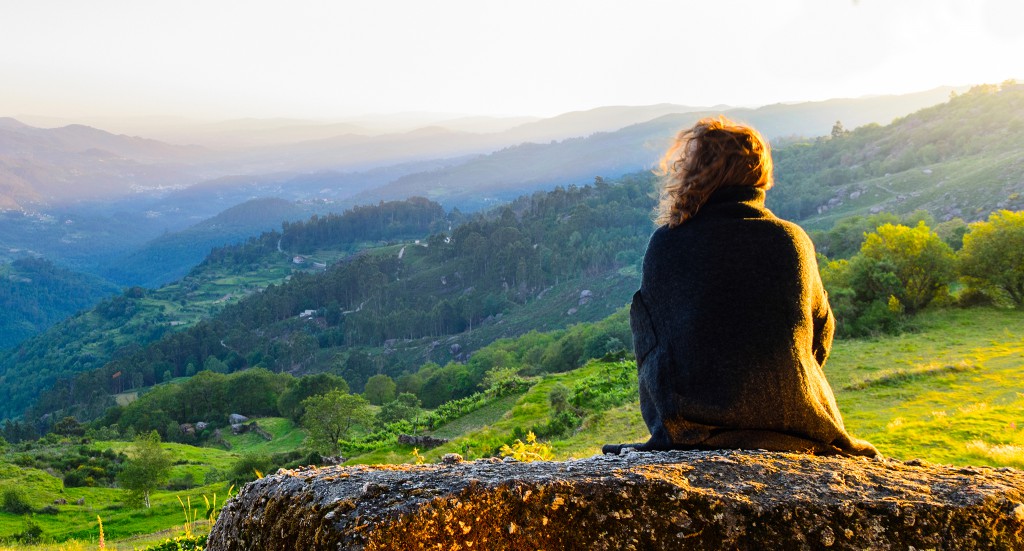 Person Overlooking Valley